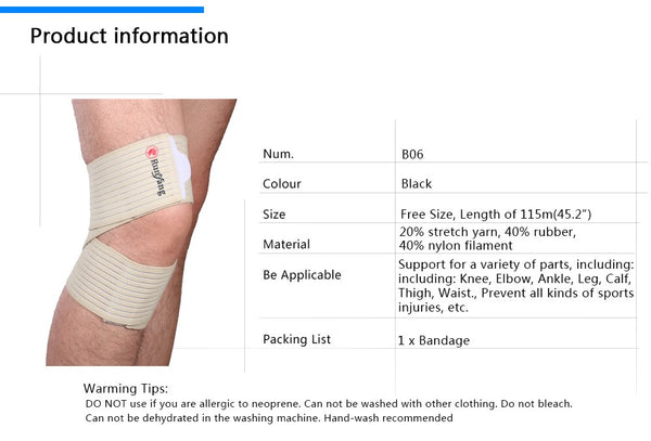 Elastic Bandage Knee Pads Volleyball - Posturepex