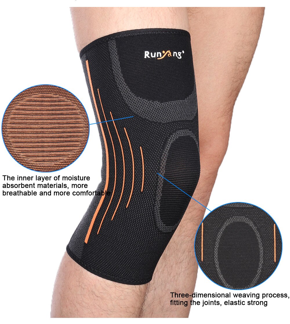 Nylon Elastic Sports Knee Pads - Posturepex