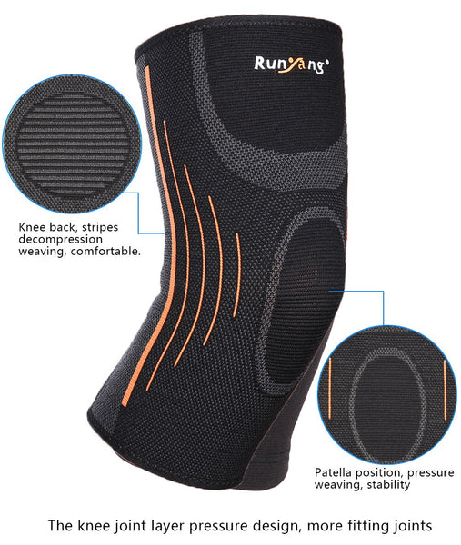 Nylon Elastic Sports Knee Pads - Posturepex