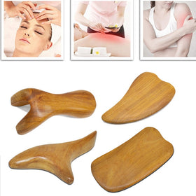 Natural Fragrant Wood Body Foot Reflexology Gua Sha Massager Roller Therapy Meridians Scrap Lymphatic Drainage Scraping Board - Posturepex