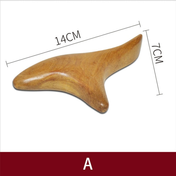 Natural Fragrant Wood Body Foot Reflexology Gua Sha Massager Roller Therapy Meridians Scrap Lymphatic Drainage Scraping Board - Posturepex