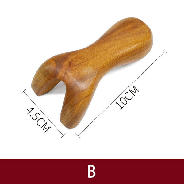 Natural Fragrant Wood Body Foot Reflexology Gua Sha Massager Roller Therapy Meridians Scrap Lymphatic Drainage Scraping Board - Posturepex
