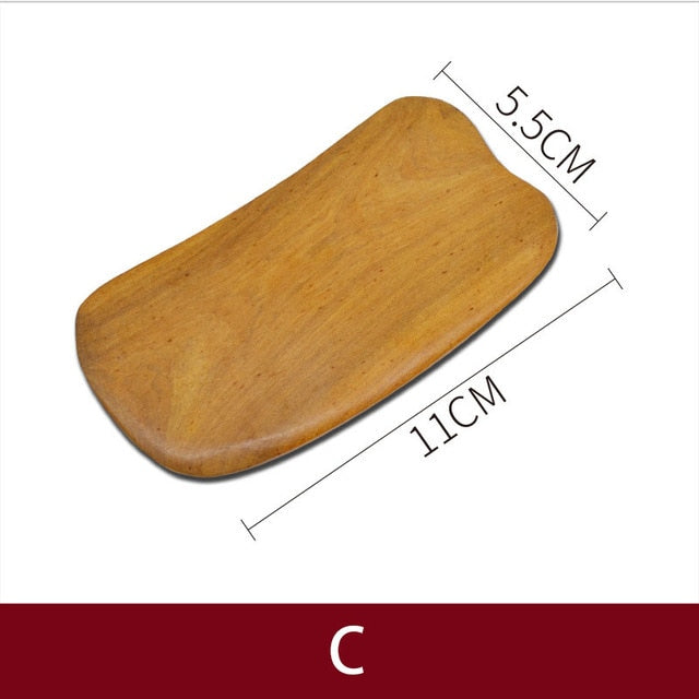 Natural Fragrant Wood Body Foot Reflexology Gua Sha Massager Roller Therapy Meridians Scrap Lymphatic Drainage Scraping Board - Posturepex