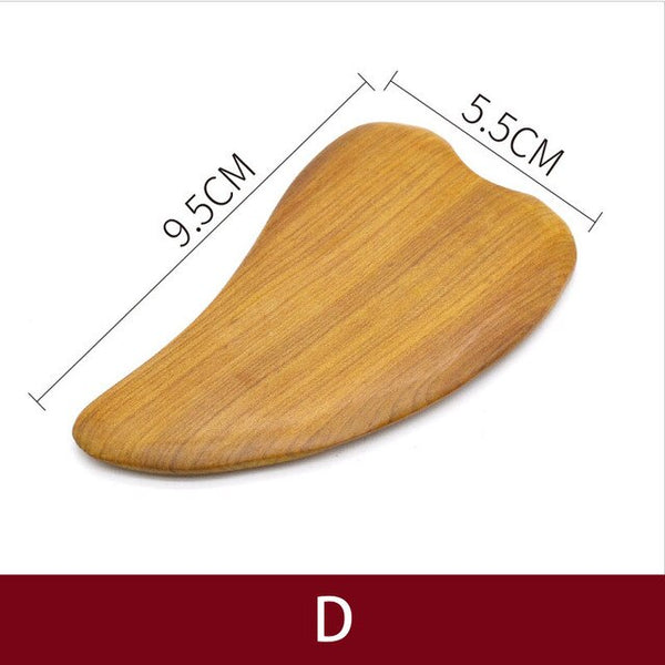 Natural Fragrant Wood Body Foot Reflexology Gua Sha Massager Roller Therapy Meridians Scrap Lymphatic Drainage Scraping Board - Posturepex