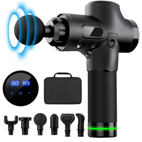 LCD Display Profession Massage Gun Body Muscle Deep Fascia Massager Muscle Pain Exercising Relaxation Slimming Shaping - Posturepex